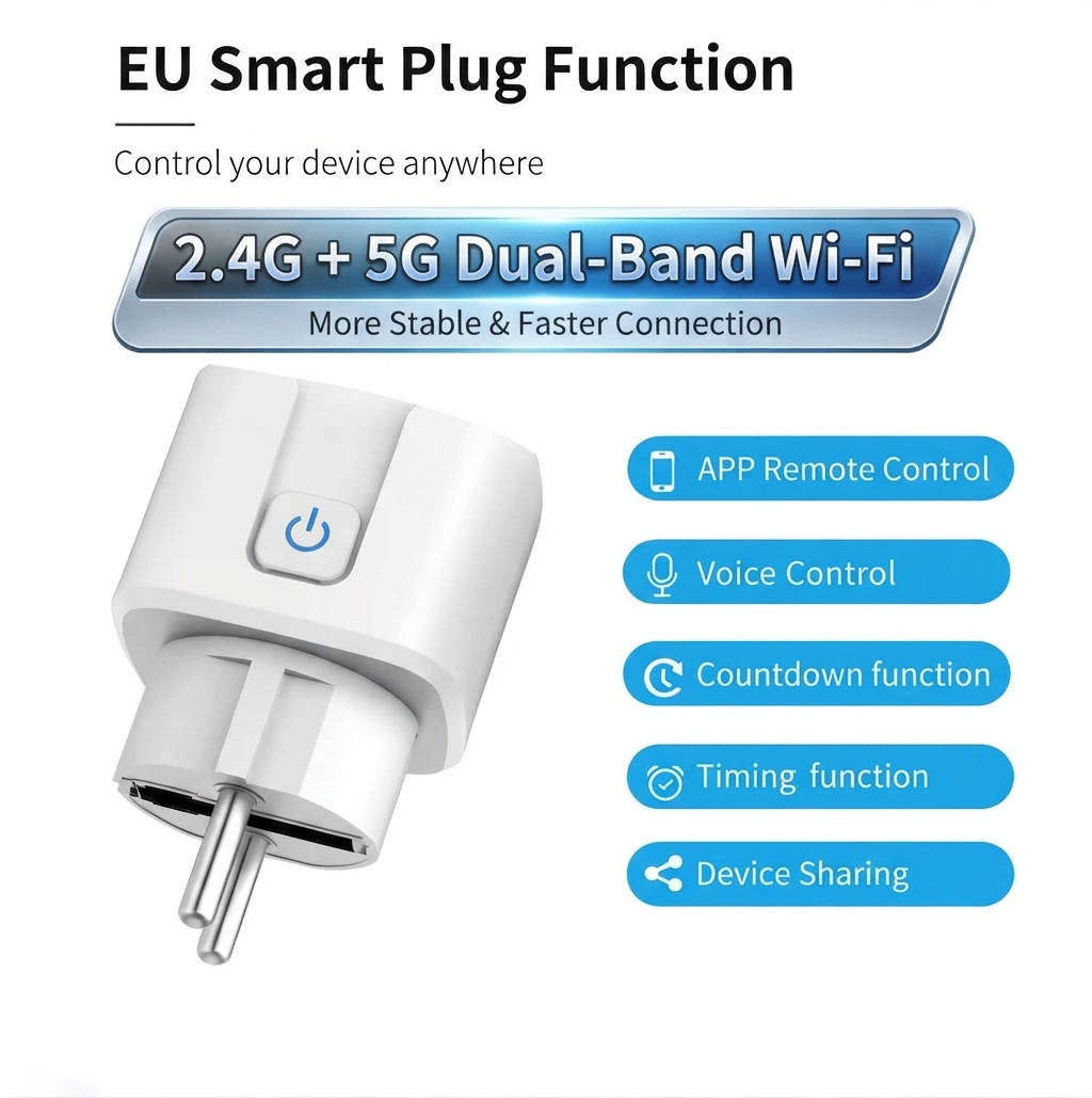 Tuya WiFi Dual-Band 2.4G&5G 16 - Timer Dual Outlet 评论和价格