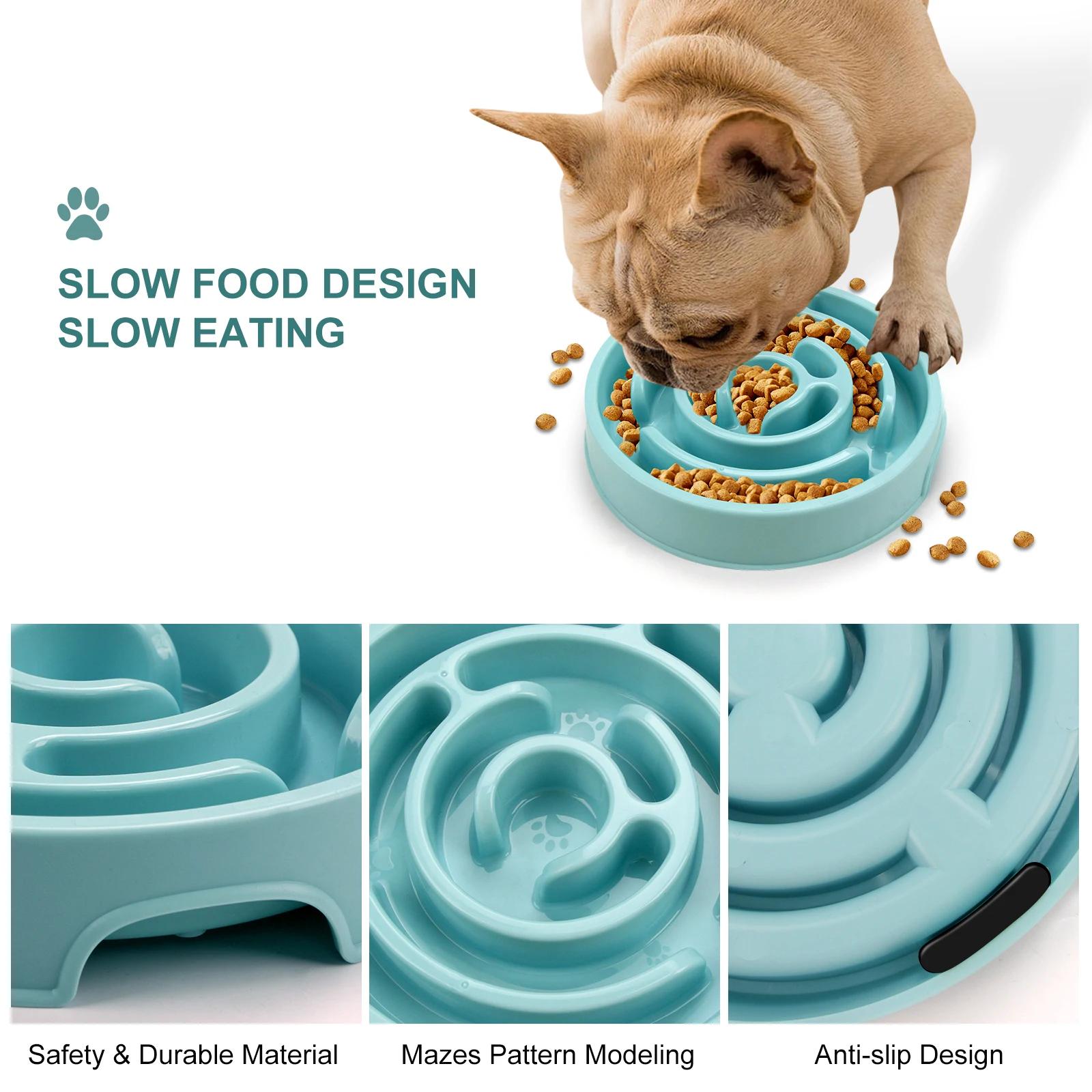 Pet Dog Slow Feeder Bowl Fun N - Royal Canin Food Medium 评论和价格